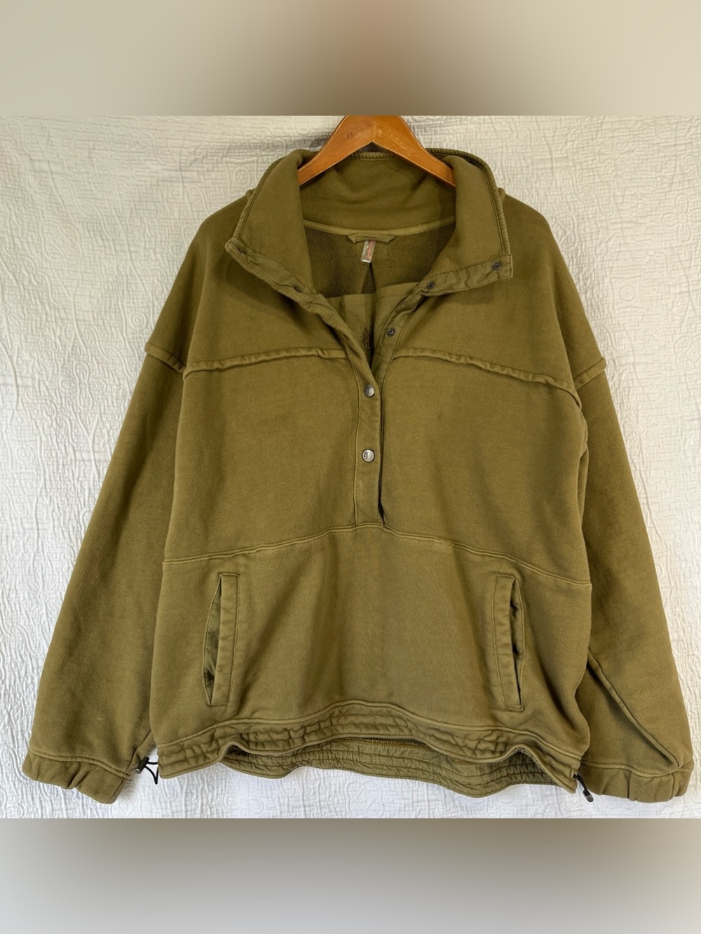 Free People Movement Sweatshirt in Tobacco Stash It Sweat Pullover Relaxed Med - Picture 11 of 16